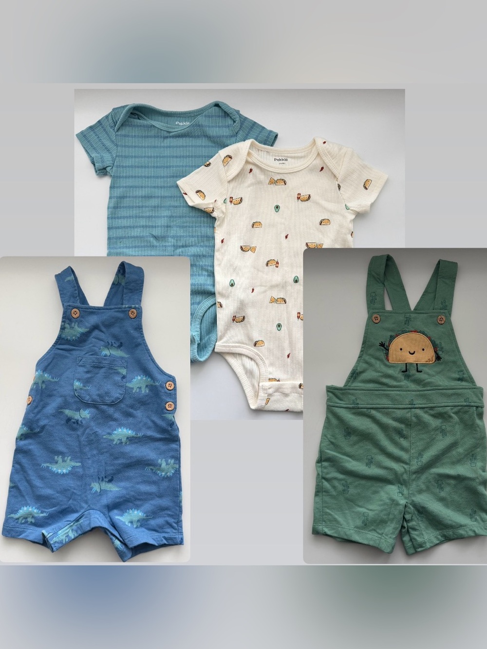 Pekkle Overall Romper Sets 18M